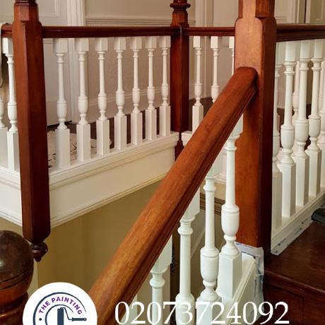 bannister-freshly-painted-and-varnished-london