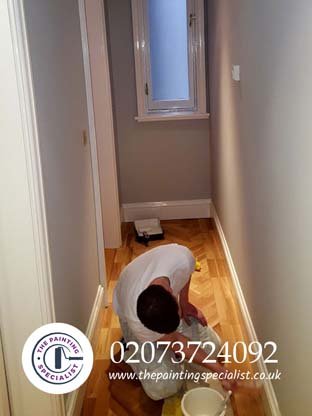Painted skirting boards